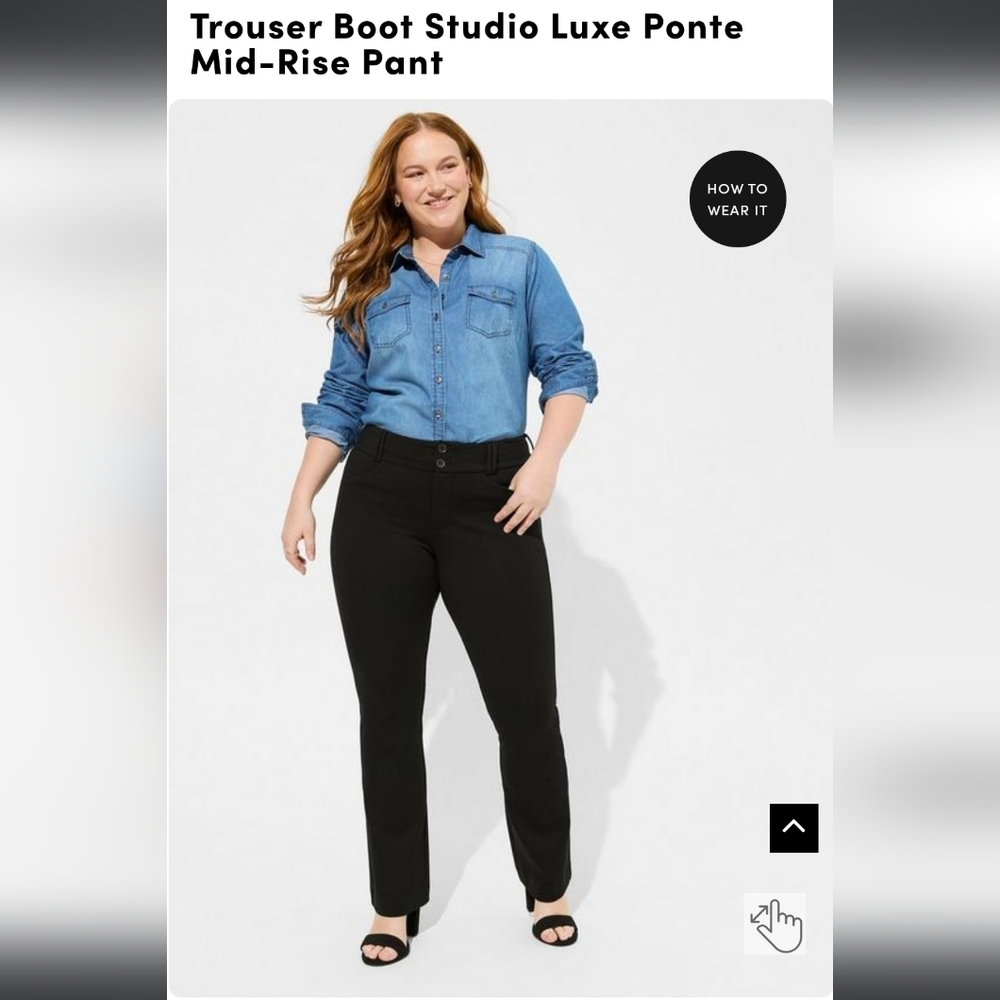 Torrid Luxe Studio Bootcut Trouser